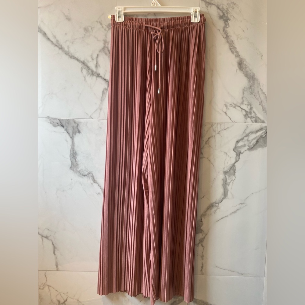 Long flowing light burgundy pants
